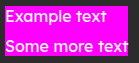 Some text with a pink background