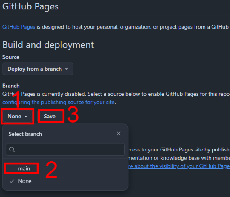Click the text none, change to main and finally save